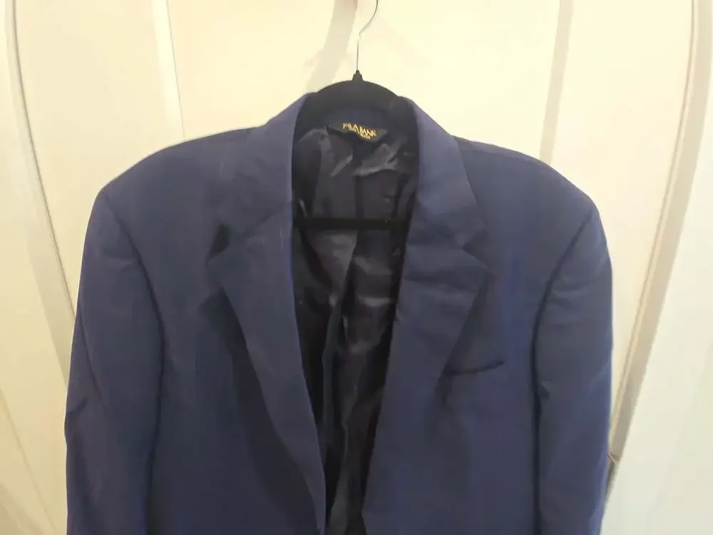 Jos. A. Bank Centocinquanta 150 Wool Navy Blue Two-Button Blazer